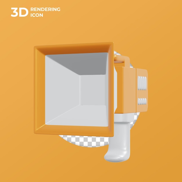 Icono de megáfono 3d premium psd