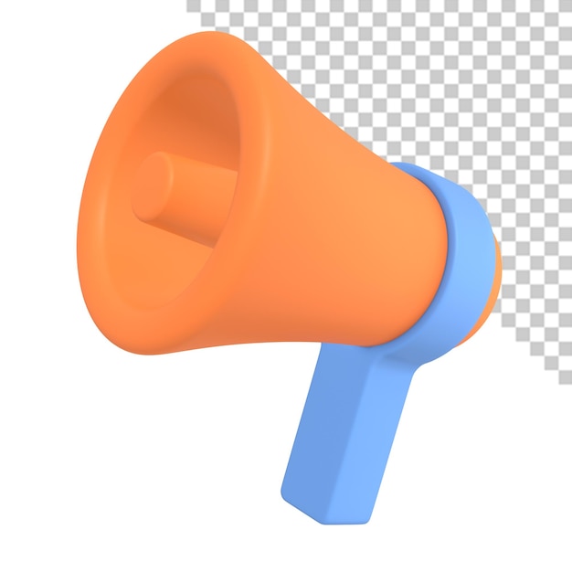 PSD icono de megáfonos 3d