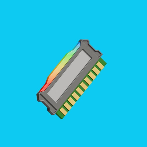Icono de memoria en 3D