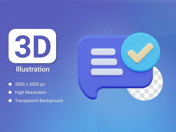 Icono de mensaje enviado 3D