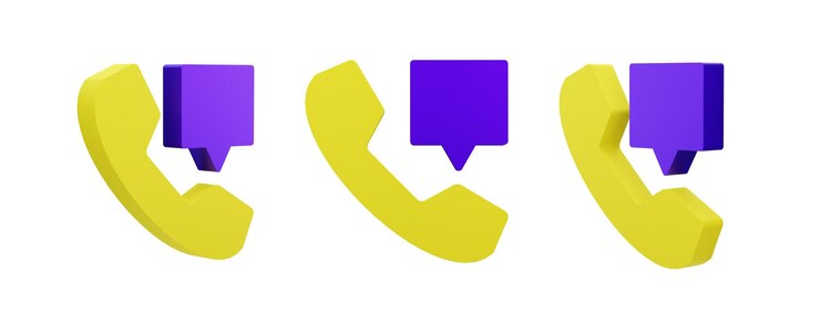 PSD icono de mensaje de teléfono 3d isométrico aislado transparente