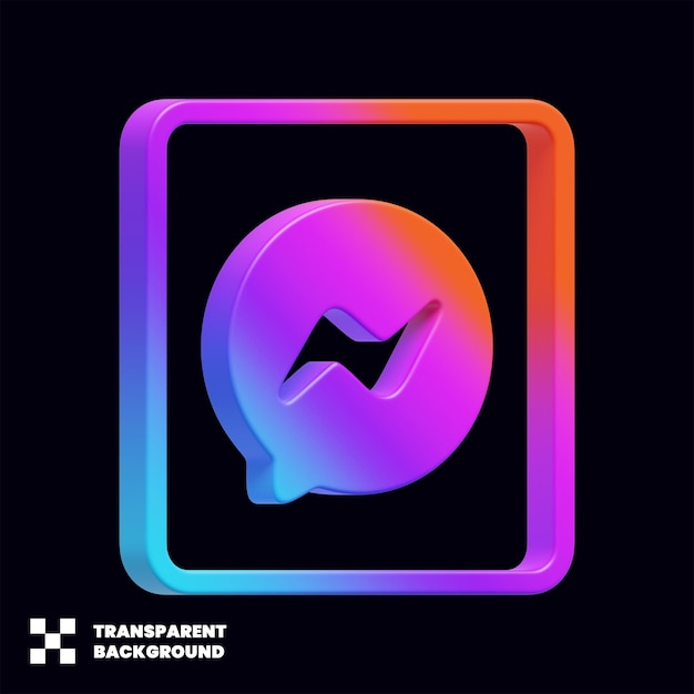El icono del mensajero 3D