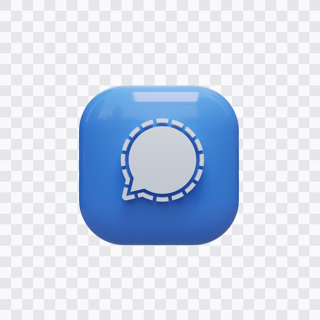 Icono de mensajero de señal 3d