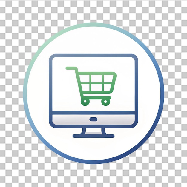 El icono del mercado de compras en línea premium aislado en un fondo transparente