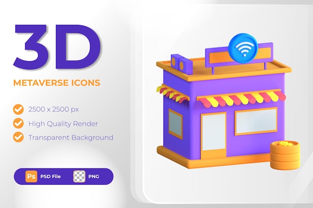 Icono de metaverso 3D