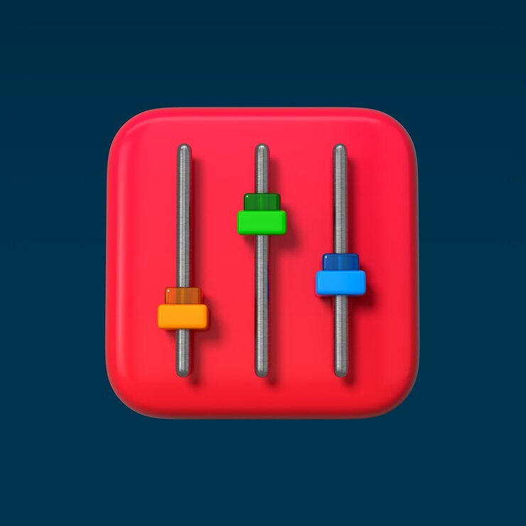 PSD el icono del mezclador de sonido 3d