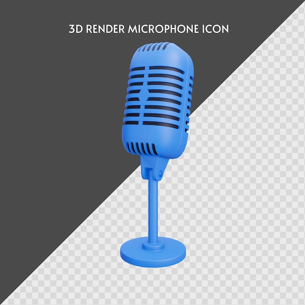 ICONO DE MICRÓFONO AZUL VINTAGE