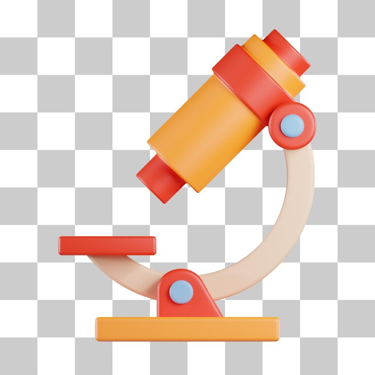 PSD icono de microscopio 3d