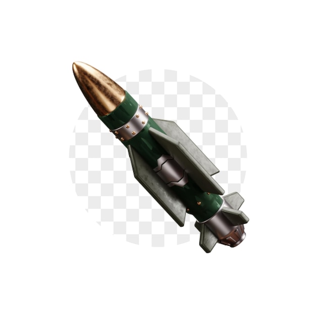 Icono de misil 3d