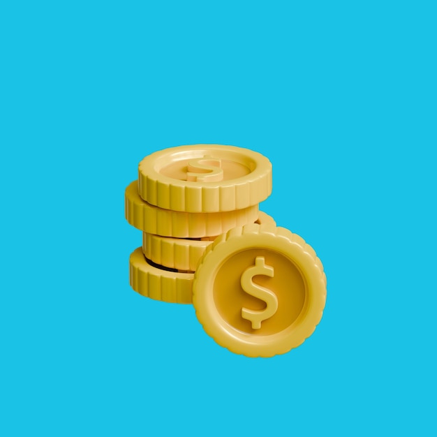 Icono de moneda 3d