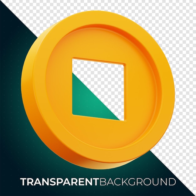 Icono de moneda de año nuevo chino premium Representación 3d sobre fondo aislado PNG