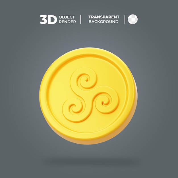 Icono de moneda celta 3d