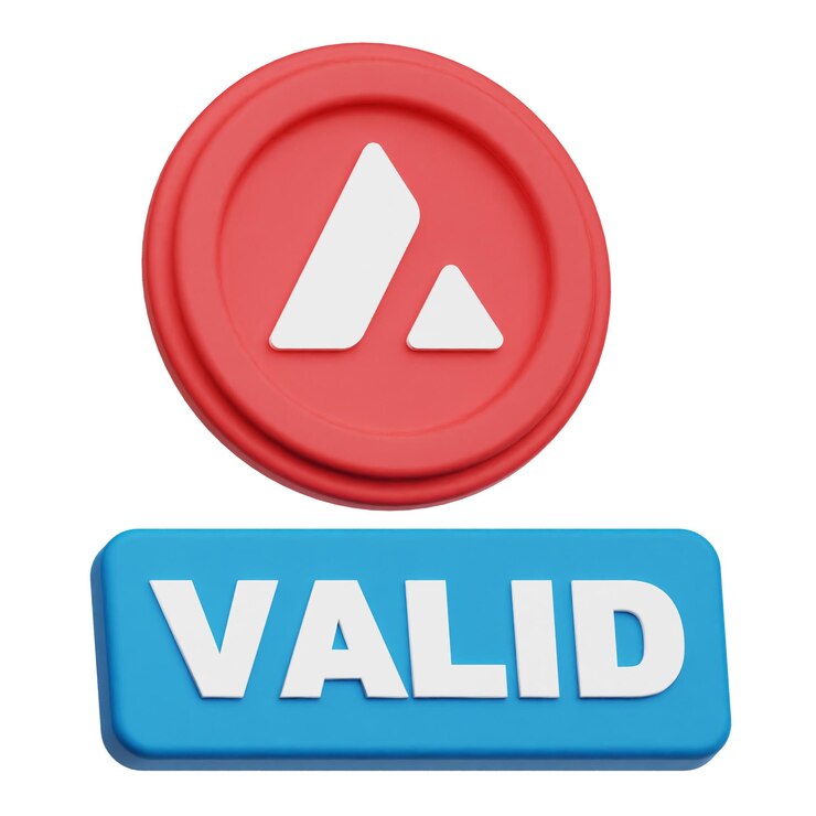 PSD icono de moneda criptográfica de avalancha 3d aislado en el fondo blanco