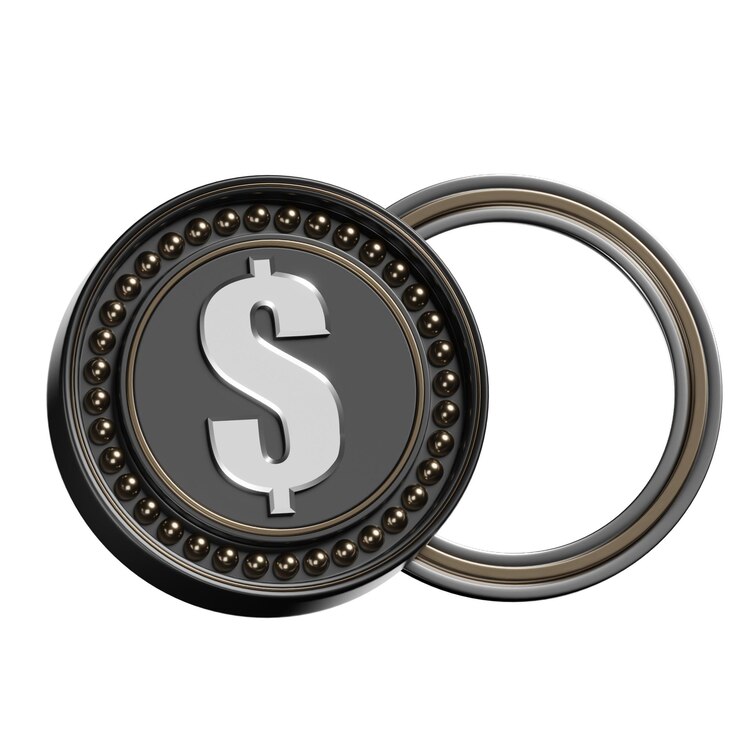 PSD el icono de la moneda de dólar del paquete de dinero de negocios 3d