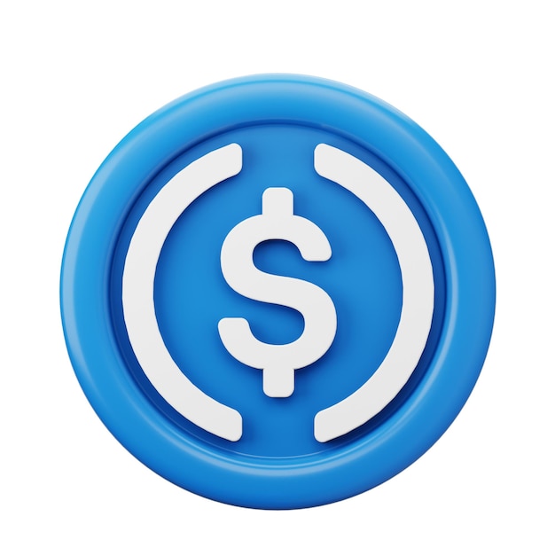 Icono de moneda USDC 3D
