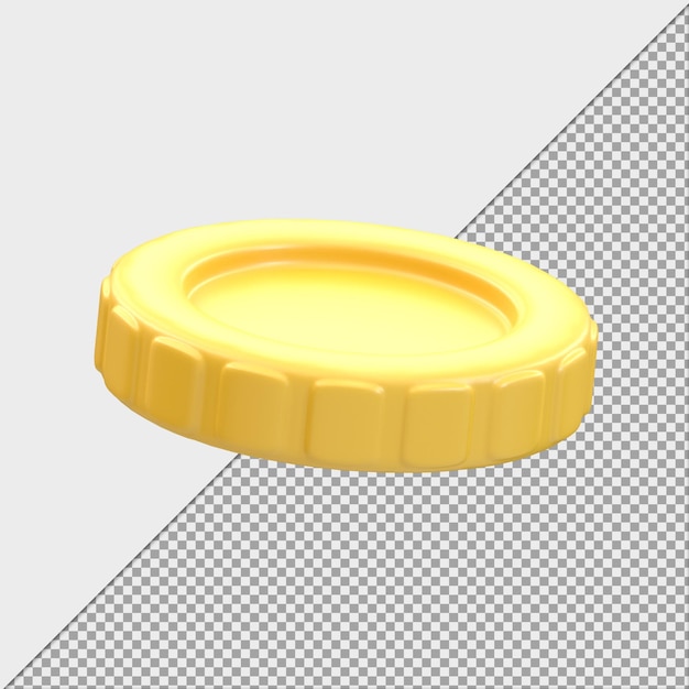 ICONO DE MONEDAS DE ORO DE RENDIMIENTO 3D