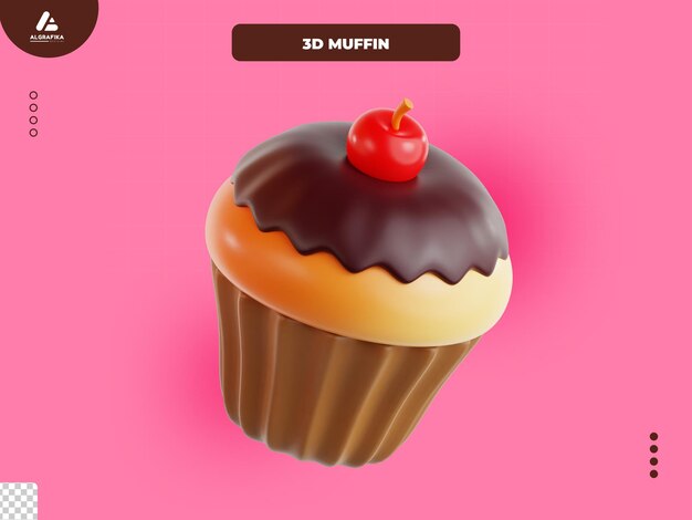 El icono del muffin en 3D