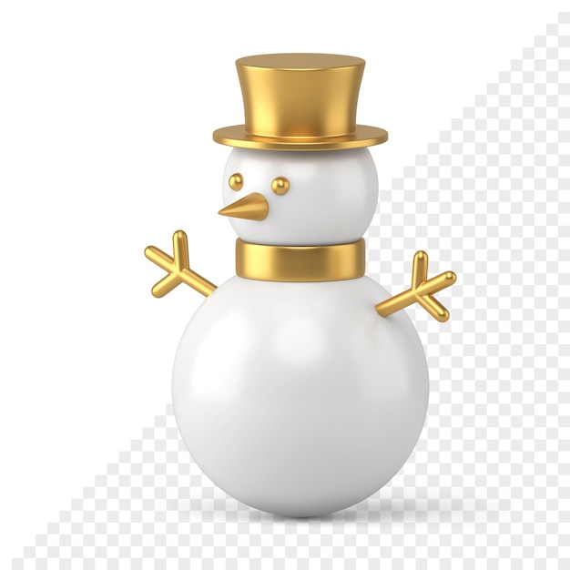 Icono de muñeco de nieve 3d