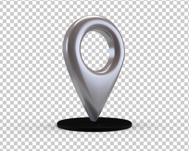 PSD icono de navegación 3d del pin del mapa de ubicación