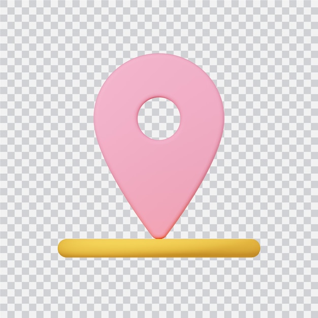 Icono de navegación aislado en blanco imagen renderizada en 3D