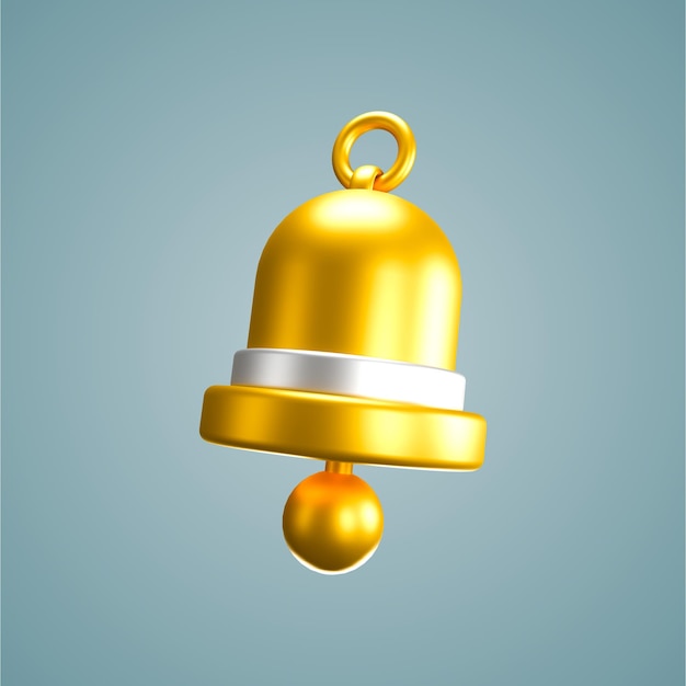 un icono de Navidad en 3D con un color dorado