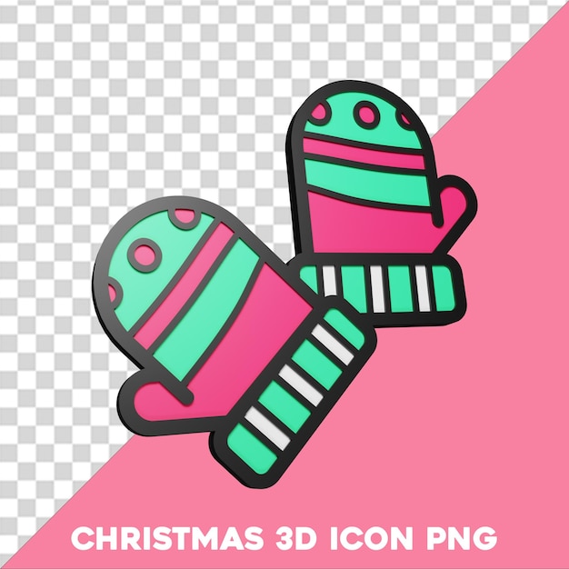 PSD icono de navidad 3d png con fondo transparente