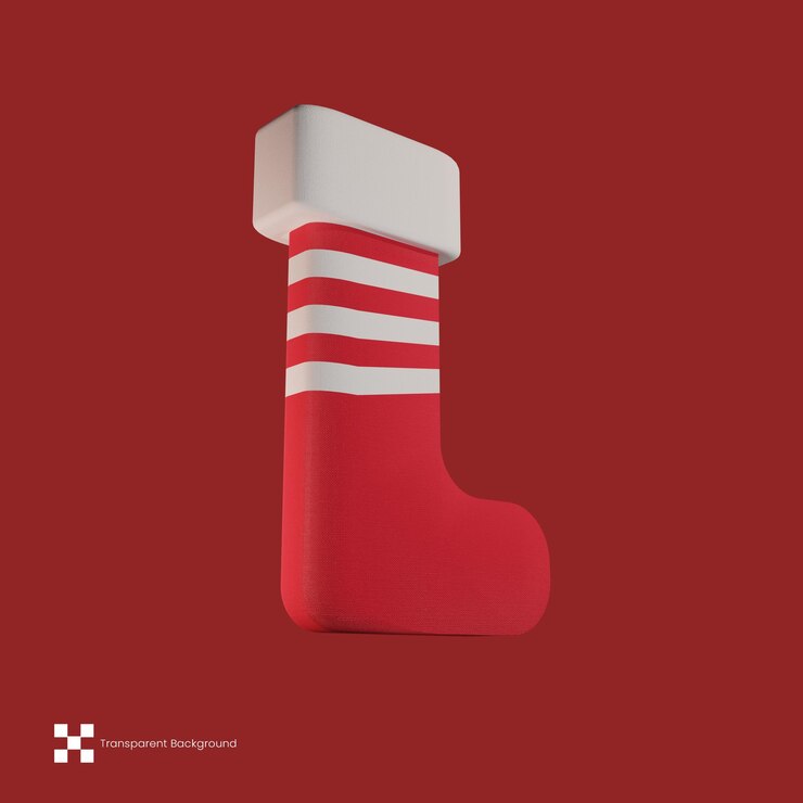 PSD icono de navidad calcetín 3d