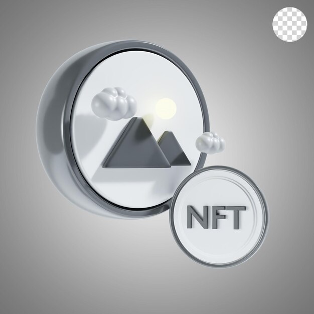 El icono de nft art 3d