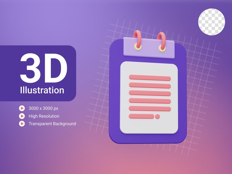 Icono de nota 3D