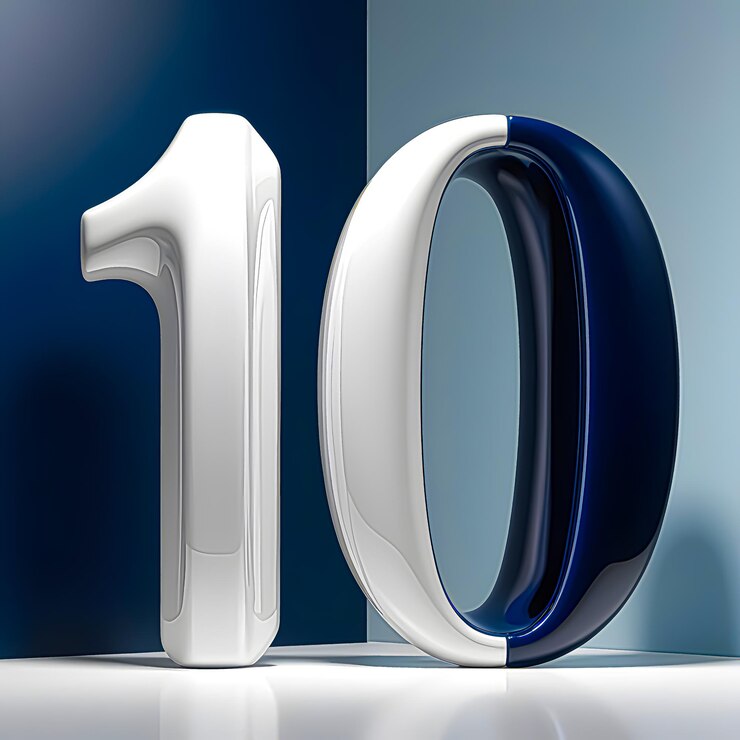 PSD ícono del número 10