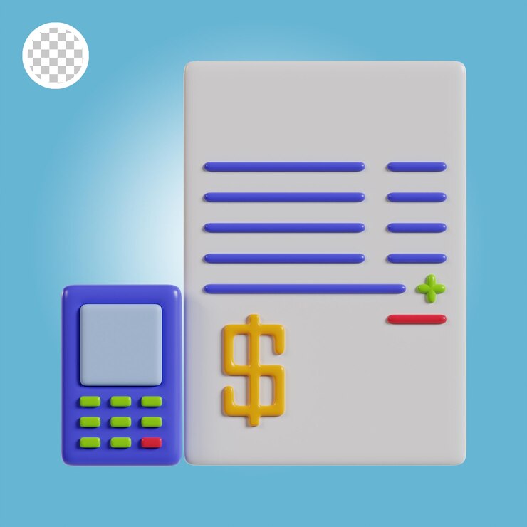 PSD icono de objeto de contabilidad ilustración 3d