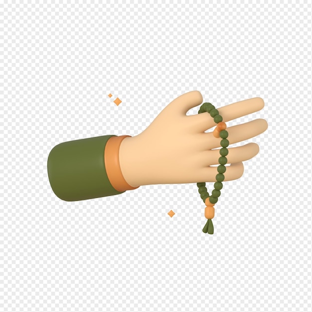 Icono de oración de 3d dhikr con alta calidad