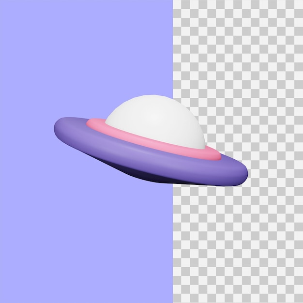 Icono de ovnis en 3D