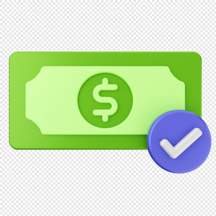 PSD icono de pago de dinero en 3d