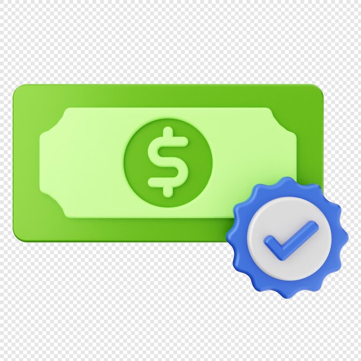 PSD icono de pago de dinero en 3d