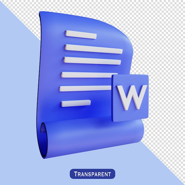 icono de palabra con estilo 3d