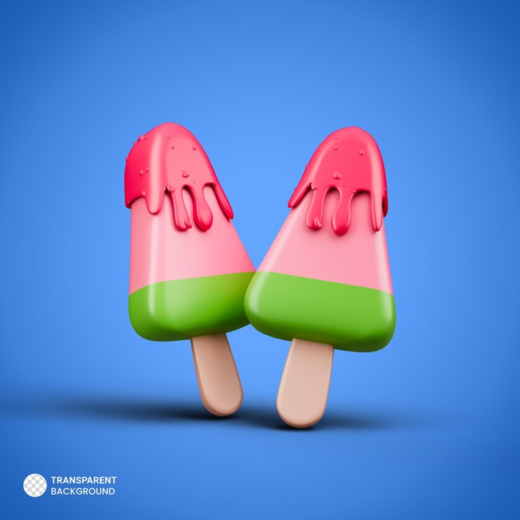 PSD icono de paleta de sandía ilustración de renderizado 3d aislado