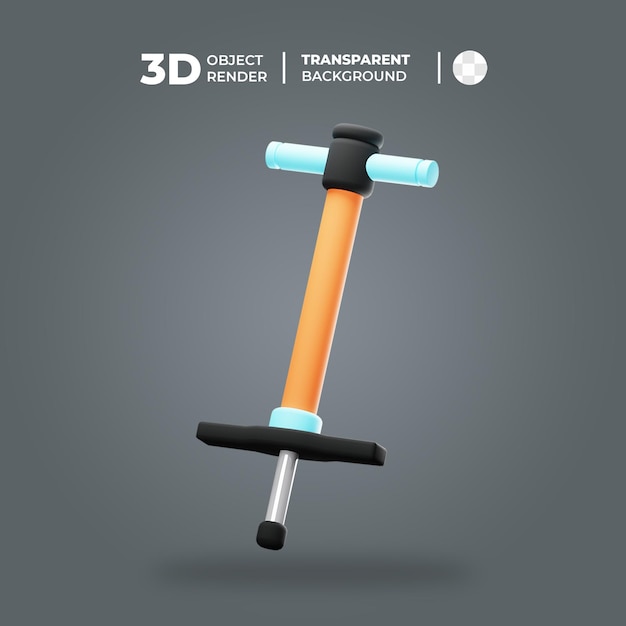 PSD icono de palo de pogo 3d