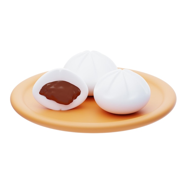 El icono del pan de carne en 3D