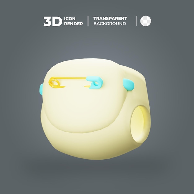 Icono de pañal 3D