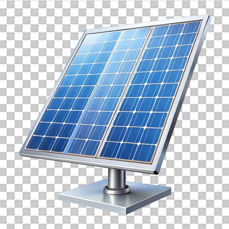 PSD icono de panel solar aislado en un fondo transparente