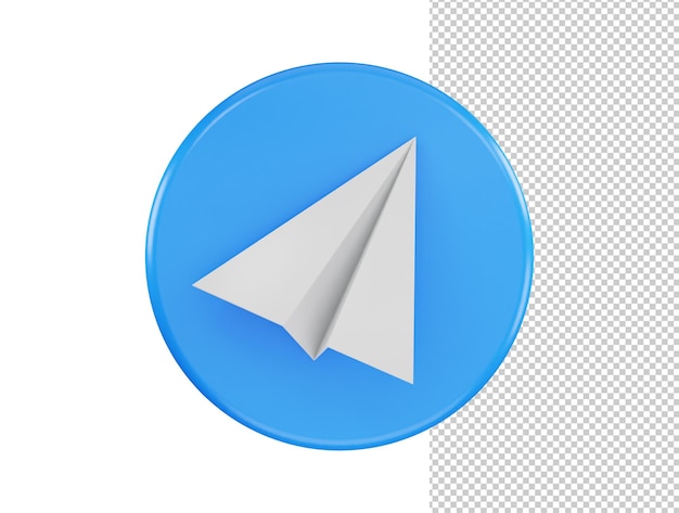Icono de papel de avión Ilustración vectorial de renderización en 3D