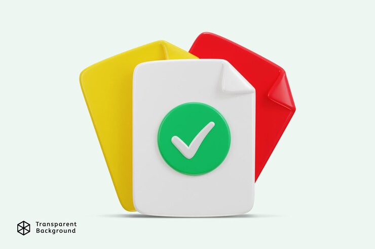 PSD icono de papel verificado en el renderizado 3d