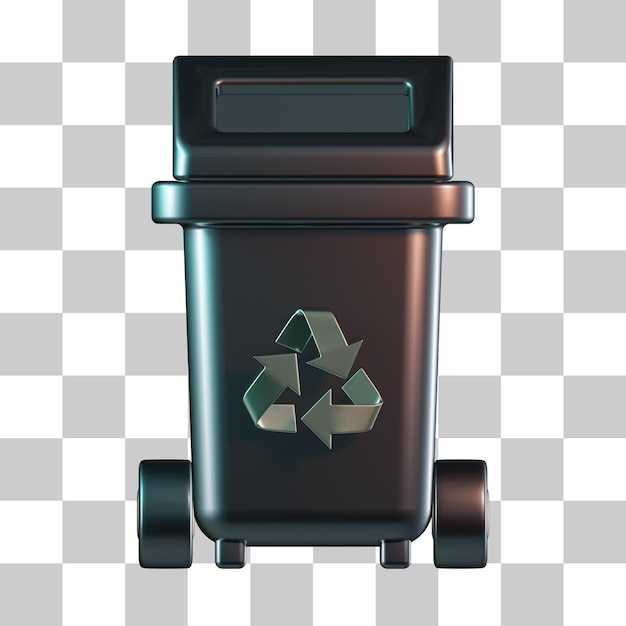 PSD icono de papelera de reciclaje 3d