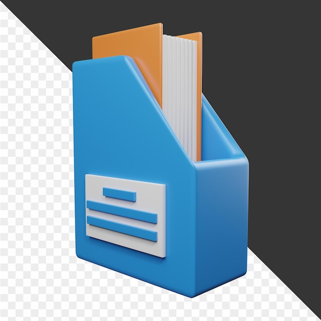 PSD icono de papelería en 3d