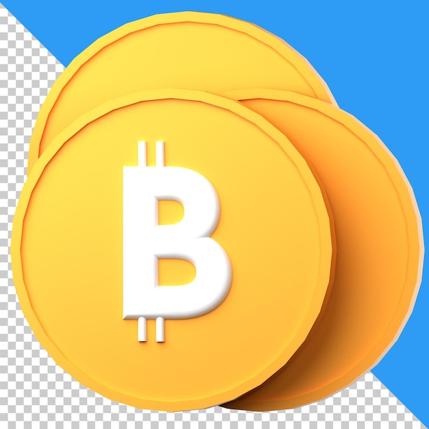 El icono del paquete de Bitcoin aislado en el fondo transparente