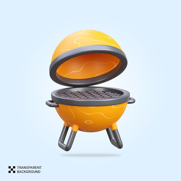 PSD el icono de la parrilla de barbacoa psd 3d