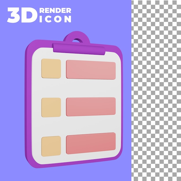 PSD icono de pasta de negocios 3d púrpura