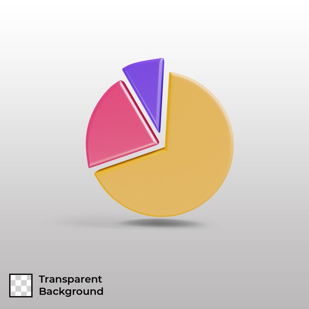 PSD icono de pastel 3d con fondo transparente