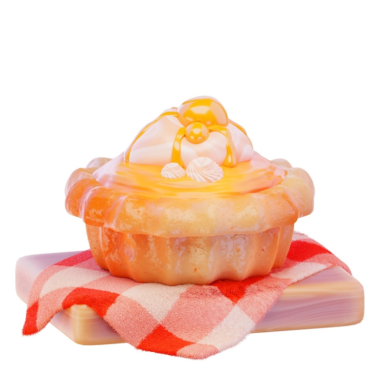PSD el icono del pastel de renderizado 3d